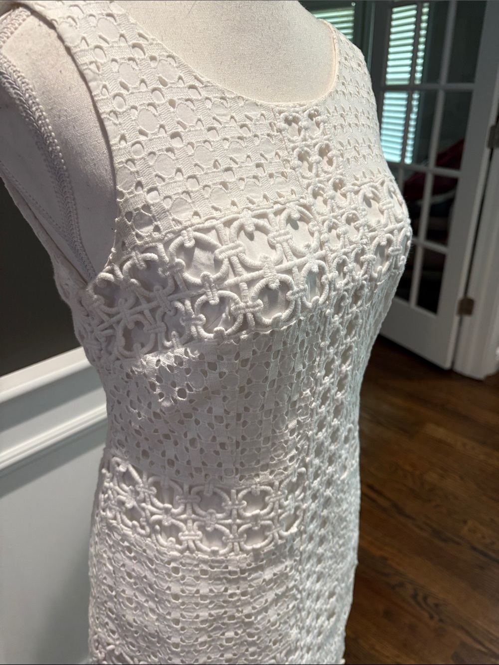 Lilly Pulitzer Size 2 White Crochet Lace Shift Dress Bridal Resort